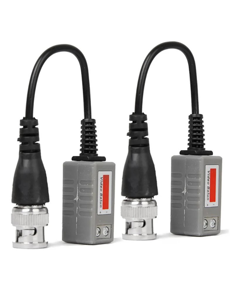 Par Video Balun Pasivo 100% Cobre de 2MP CCTV para cable de red UTP
