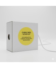 Cable de red CAT5e para interiores calidad UTP unifilar CCA de 305 metros con cubierta de PVC Color Blanco