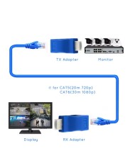 Extensor de video HDMI sobre cable de red UTP Cat5e hasta 30 metros