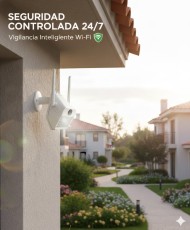 Camara de vigilancia marca FOSCAM modelo AC02 instalada en un condominio de casas