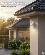 Camara de vigilancia marca FOSCAM modelo AC02 instalada en un condominio de casas