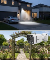 Cámara IP FOSCAM con PoE V5P 5MP con Audio bidireccional, Luz Nocturna y Sirena incluida.