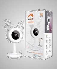 Monitor de Bebé Wi-Fi Nexxt NHC-B100 con Resolución 2K y Sensor de Temperatura