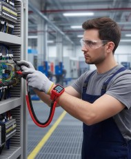 Multímetro digital de rango automático con detección de voltaje