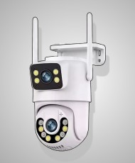 Cámara de vigilancia para exteriores ICSEE 2MP con doble lente y movimiento 360