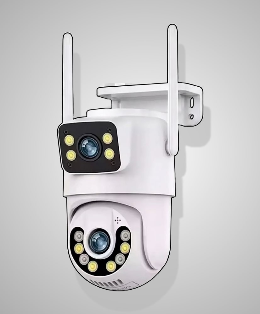 Cámara de vigilancia para exteriores ICSEE 2MP con doble lente y movimiento 360