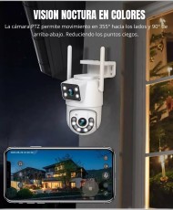 Cámara de vigilancia para exteriores ICSEE 2MP con doble lente y movimiento 360