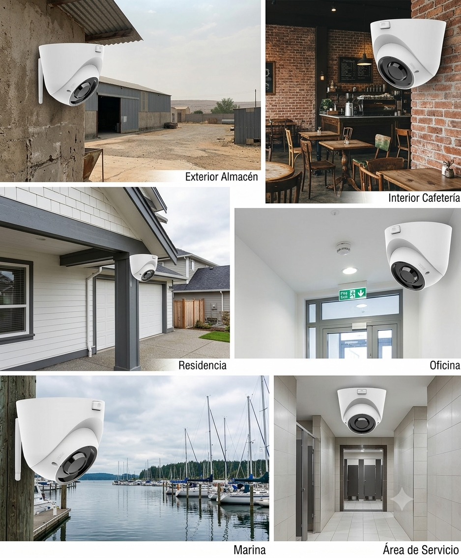 Cámara IP Domo Fija Wi-Fi 2MP para Exterior